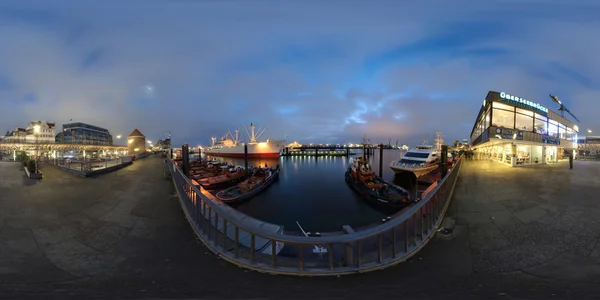 Hamburg 360 graders panoramautsikt streeet — Stockfoto