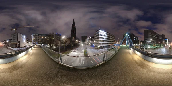 Hamburgo 360 grados vista panorámica calle —  Fotos de Stock