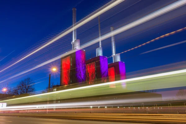 Kraftwerk Hannover-Linden am Abend — Stockfoto