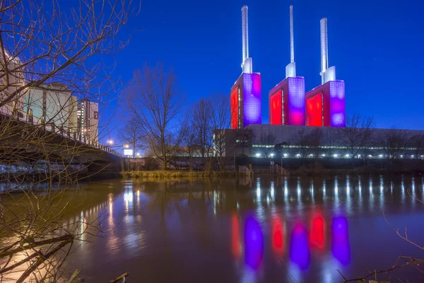 Hannover-Linden Power Plant at evening — Stock Photo, Image