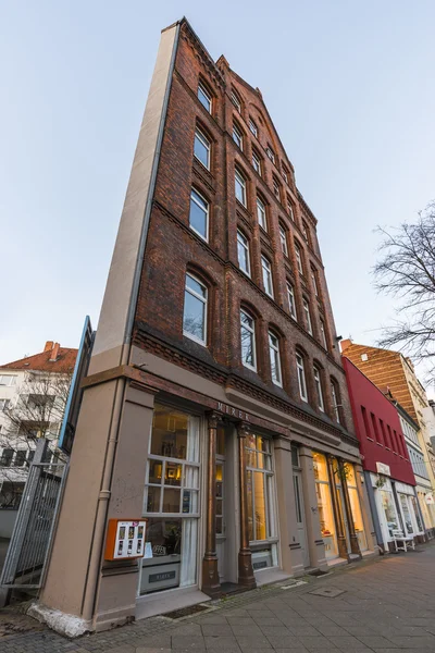 HANNOVER, GERMANY-DECEMBER 26, 2014: "the flat house" in Hanover — стоковое фото