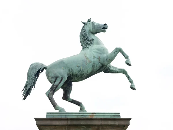 Estátua de cavalo na entrada da Universidade de Hannover — Fotografia de Stock