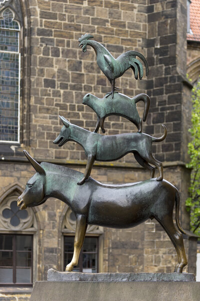 Статуя городских музыкантов в Бремене
