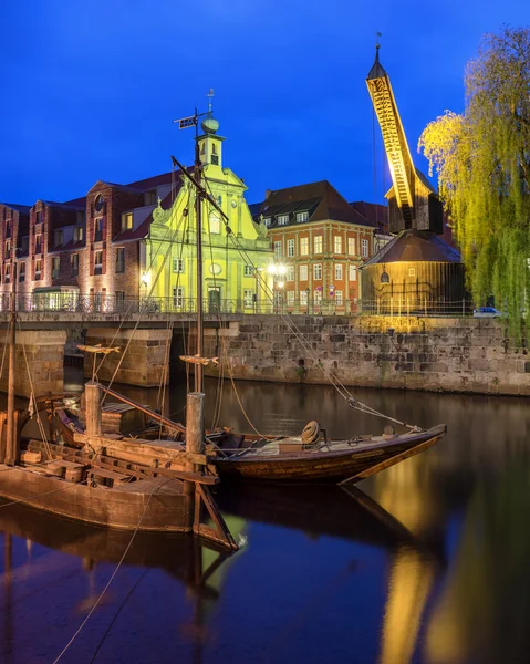 Historic harbor of Luneburg — Stock Photo, Image