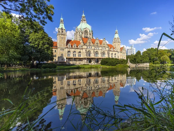 Nya stadshuset i Hannover, Tyskland på dagen — Stockfoto