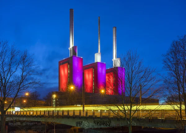 Ihme-Zentrum and thermal power station Linden in Hannover — Stock Photo, Image