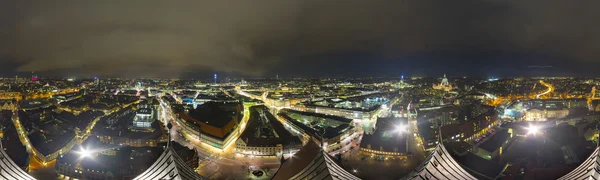 360 gradi vista panoramica di Hannover di notte — Foto Stock