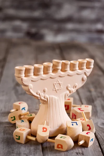 Jødisk ferie hannukah symboler - Stock-foto