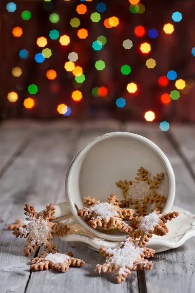 Christmas cookies in cup — Stock Photo, Image