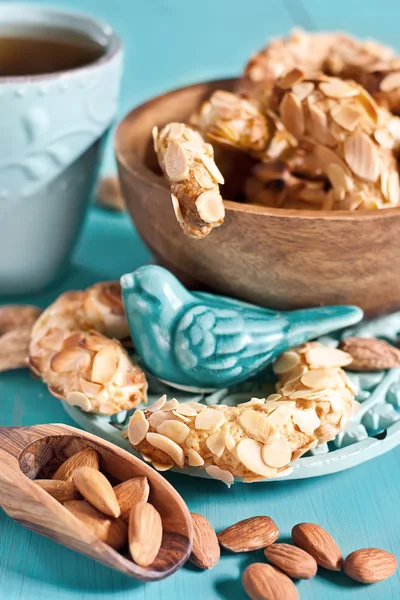 Crescent almond cookies — Stock Photo, Image