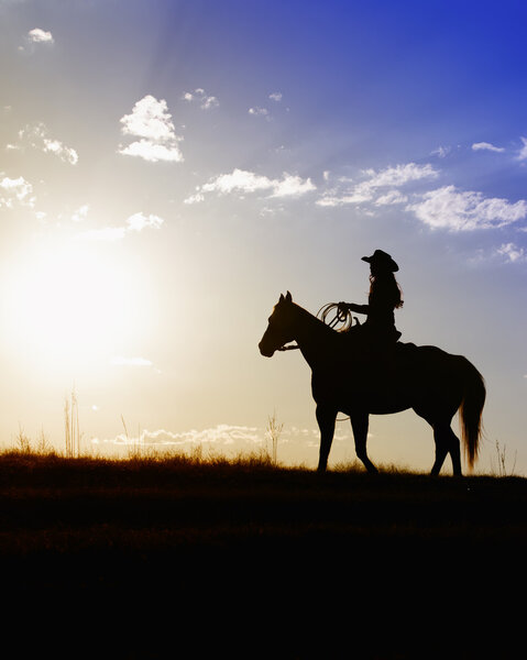 Female on horse