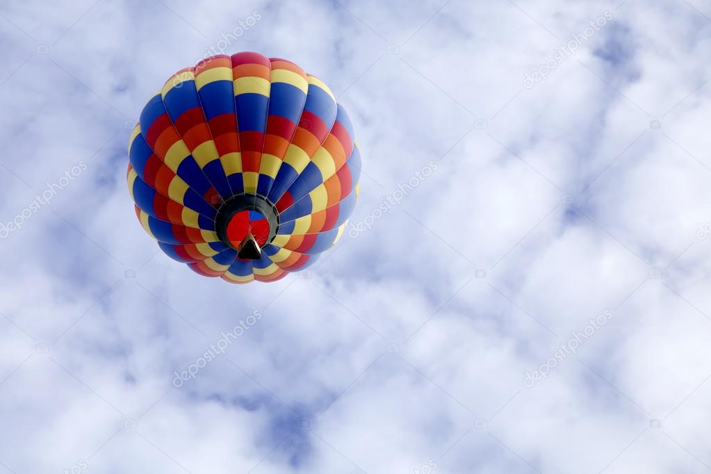 Underneath hot air balloon