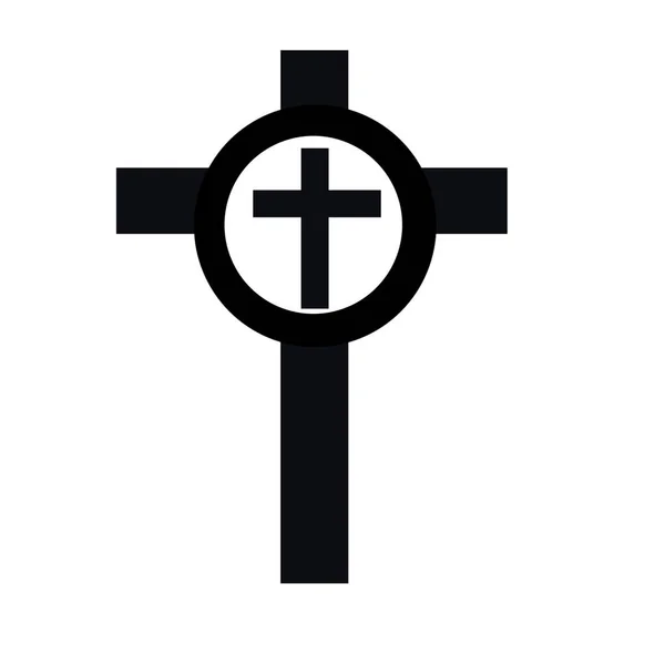 Christliches Kreuz Symbol Mit Holzhintergrund — Stockfoto