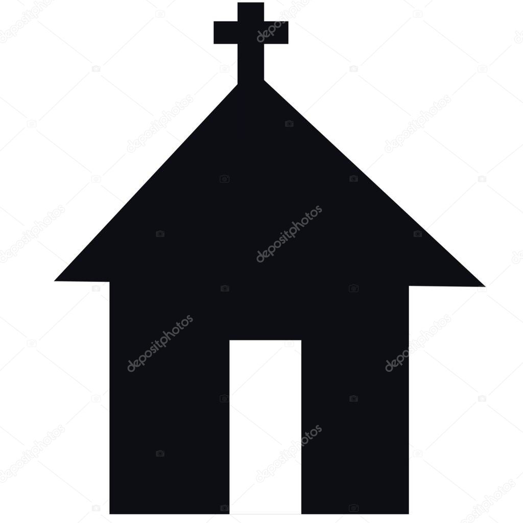   Christian cross symbol with wooden background.