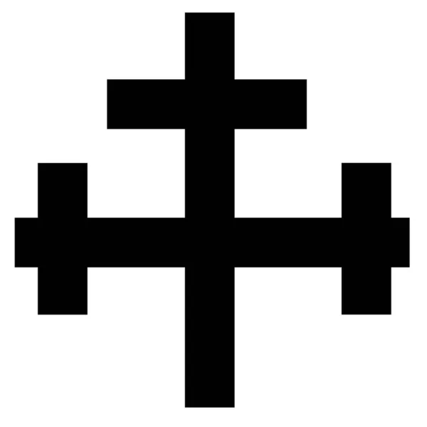 Cruz Cristiana Símbolo Cruz Con Fondo Blanco —  Fotos de Stock