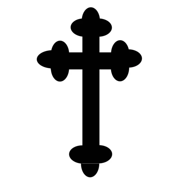 白い背景の十字のシンボルだ キリスト教徒の宗教の主要な象徴である十字架は イエス キリストの十字架刑と彼の情熱と死の贖いの利益を想起させます 真理のキリスト教のシンボル — ストック写真