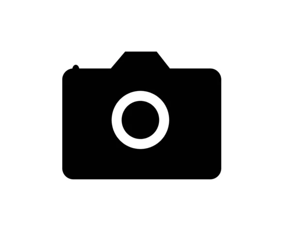 Иконка Камеры Белом Фоне Черный Цвет Камеры — стоковое фото