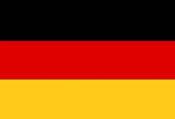 德国国旗 你的背景五彩斑斓 德国国旗是三色旗 由三个相等的水平条带组成 显示德国的国家颜色 红色和金色 这面国旗最初是作为国旗采用的 — 图库照片