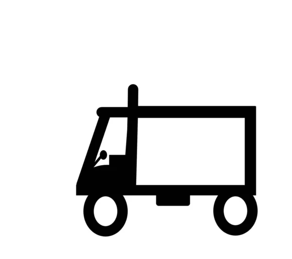 Autíčko Bílým Pozadím Počítačový Design Malý Truck Ilustrace — Stock fotografie