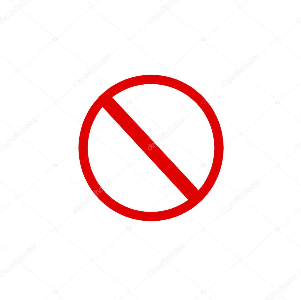 no parking sign isolated with white background.