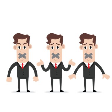 Ağzını bantla susturulması işadamı