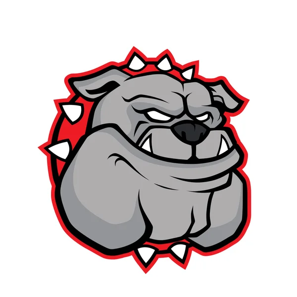 Bulldog mascota cabeza — Vector de stock