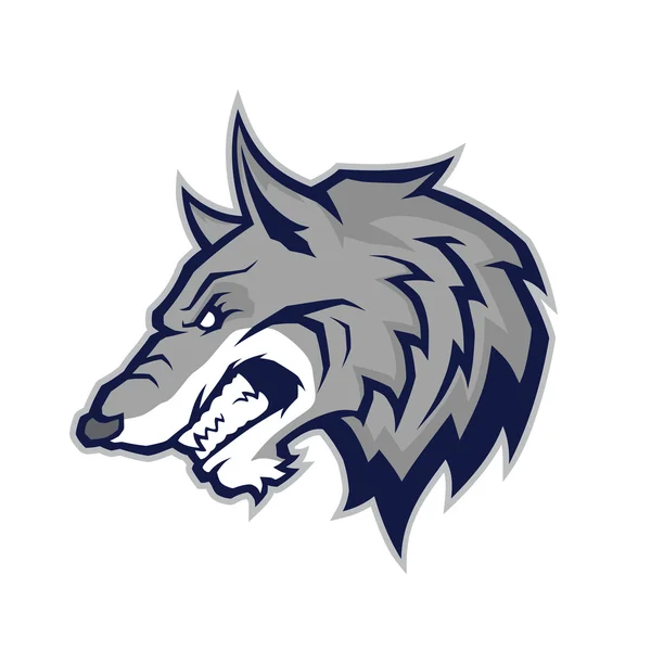 Mascotte de tête de loup — Image vectorielle