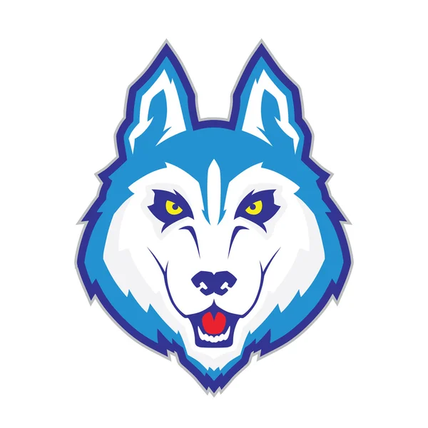 Wolf hoofd mascotte — Stockvector