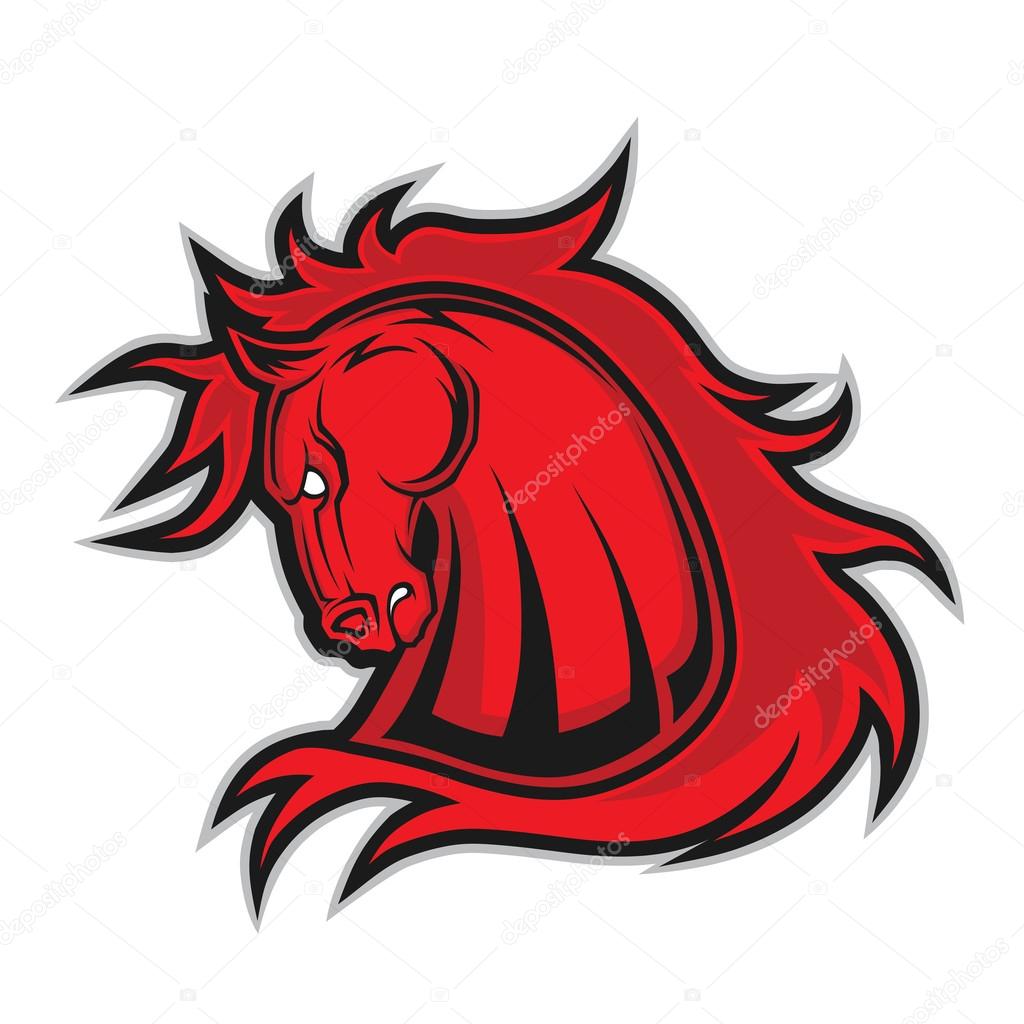 Horse or mustang head mascot Stock Vector Image by ©sundatoon #107223702