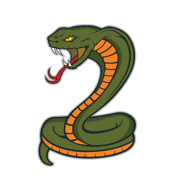 Kobra yılan maskot — Stok Vektör