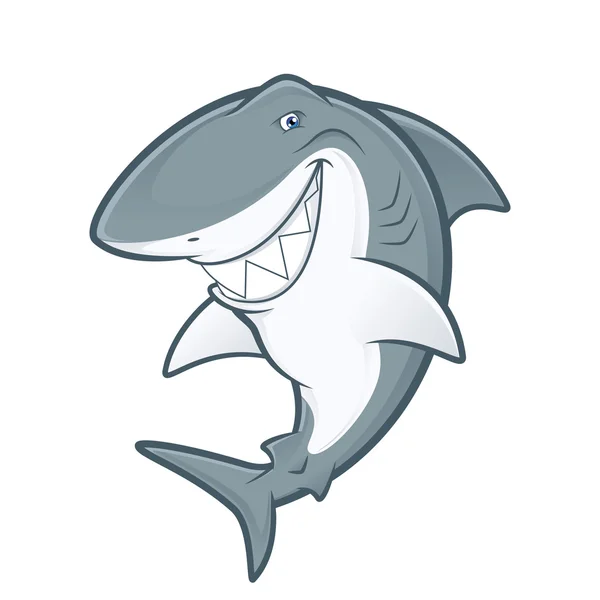 White shark mascot — Stock Vector