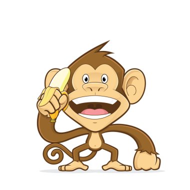 maymun bir muz holding