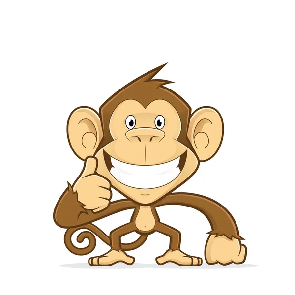 Μαϊμού δίνοντας τους αντίχειρες — Διανυσματικό Αρχείο