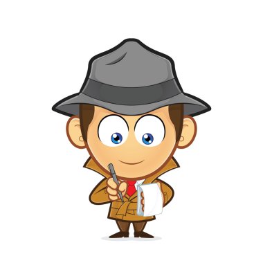 Dedektif bir not defteri ve kalem