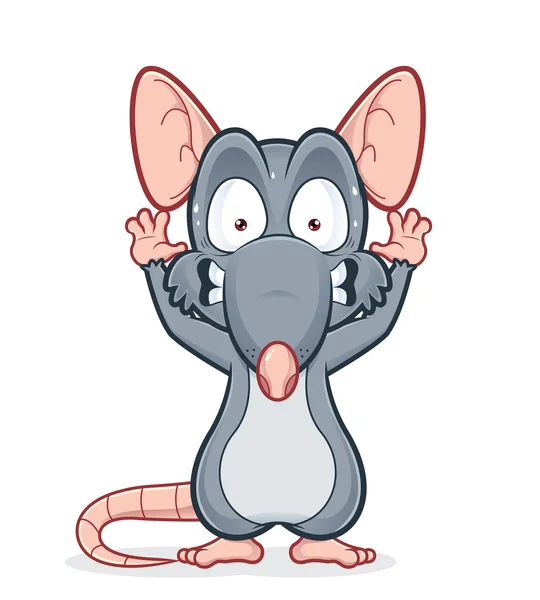 Rat effrayé — Image vectorielle