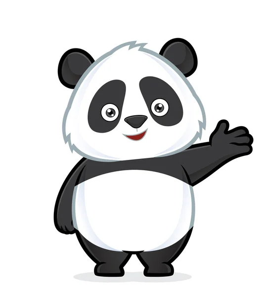 Panda w powitanie gest — Wektor stockowy