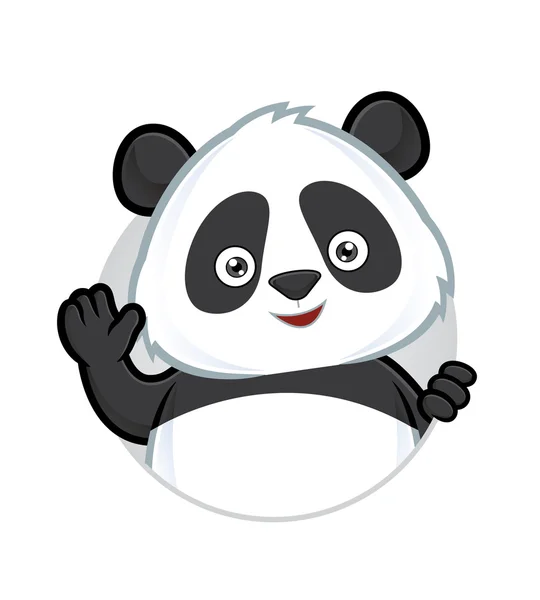 Panda saludando — Vector de stock