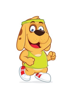 Koşma koşu elbiseli köpek