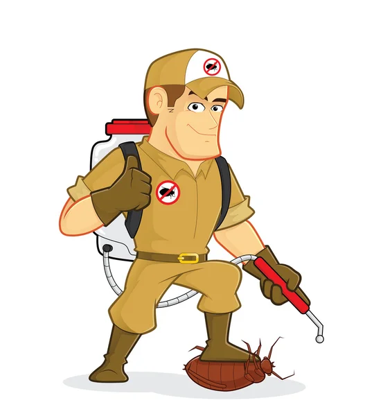 Exterminator or Pest Control — Stock Vector