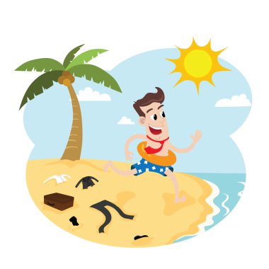 Tatil mutlu işadamı