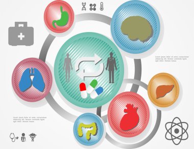 çanta ve cesetleri düğmeleri bir daire