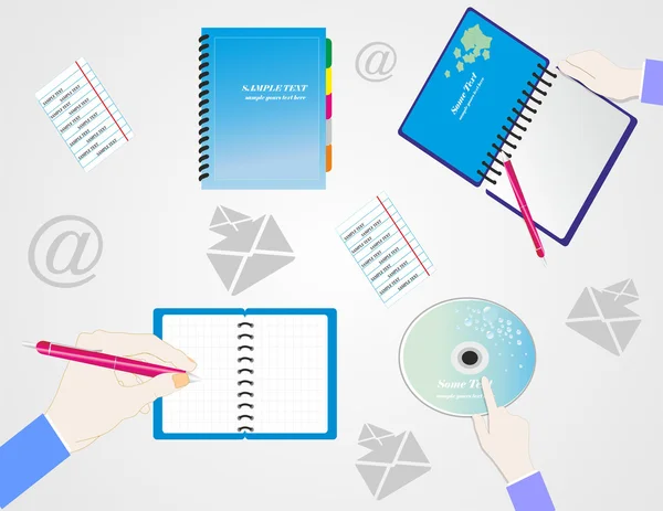 defter ve kalem ve el ile not etmek