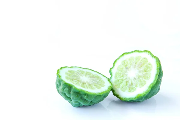 Bergamot fruit on white background.