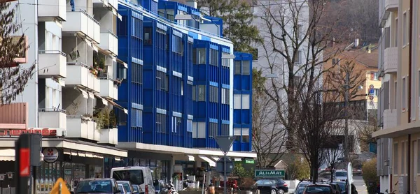 Vue Panoramique Sur Une Rue Ville — Photo