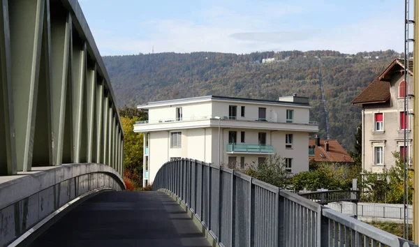 Paisaje Urbano Con Puente Casas —  Fotos de Stock