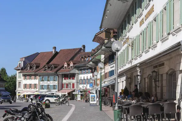 Eski Bir Avrupa Kasabasının Sokak Manzarası — Stok fotoğraf