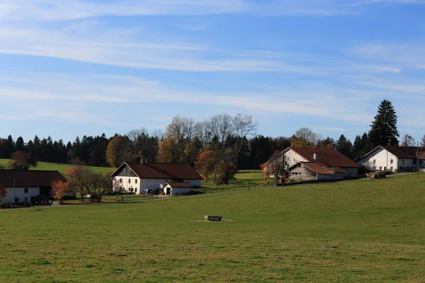 Prairie Maisons Campagne — Photo