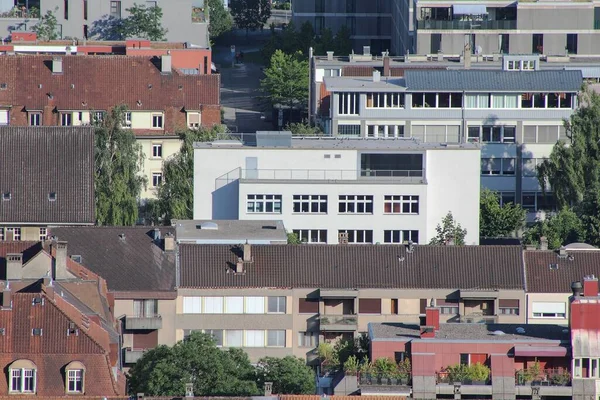 Légi Tetőtér Egy Városban — Stock Fotó