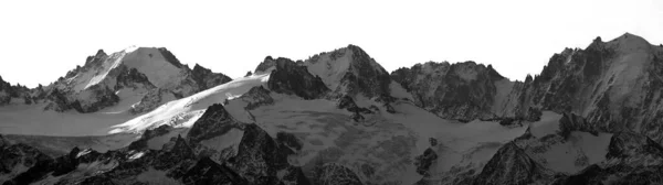 Vue Panoramique Une Chaîne Montagnes Hiver — Photo