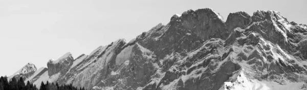 Vue Panoramique Sur Montagne Hiver — Photo